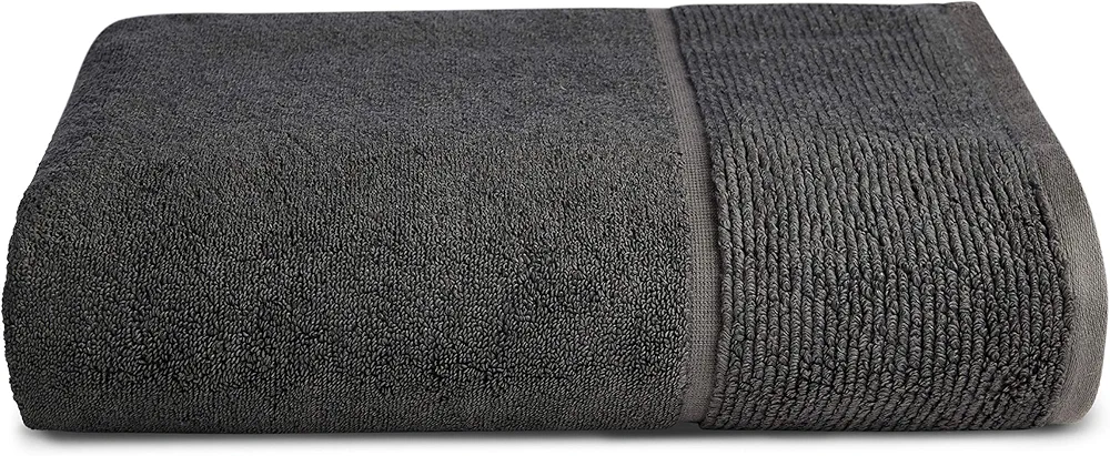 Panda® London Bamboo Serviette de bain – 70 x 135 cm, gris urbain | Bambou bio doux et moelleux | Super absorbante et séchage rapide | Hypoallergénique, antibactérien et sans odeur pour les peaux