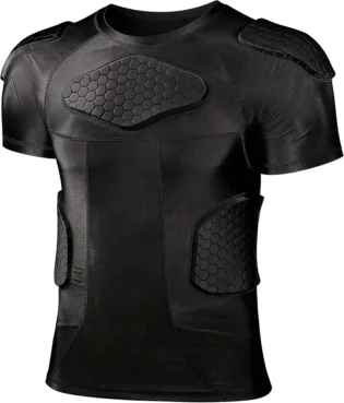 amz-81tuyjz1ndl-714b9075 Men Padded Proctective Shirt Pads Chest Rib Protector Padded Football Shirt Protective Gear