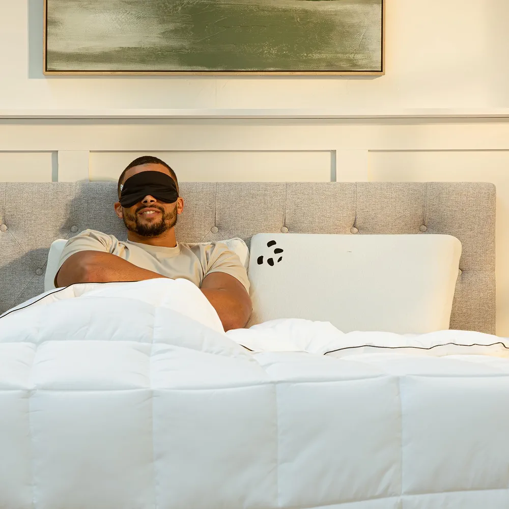 Panda London Oreiller en mousse à mémoire de forme en bambou – Soutien orthopédique, housse en bambou, essai de 30 nuits