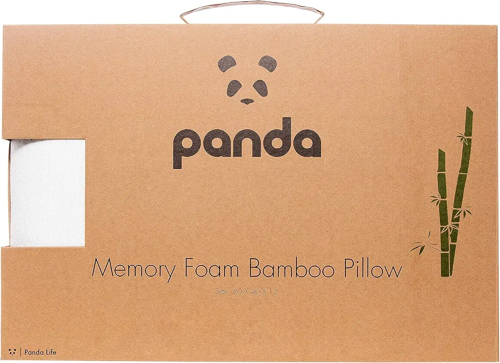 Panda London Oreiller en mousse à mémoire de forme en bambou – Soutien orthopédique, housse en bambou, essai de 30 nuits