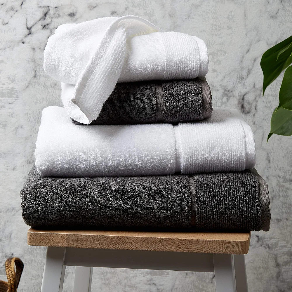 Panda® London Bamboo Serviette de bain – 70 x 135 cm, gris urbain | Bambou bio doux et moelleux | Super absorbante et séchage rapide | Hypoallergénique, antibactérien et sans odeur pour les peaux