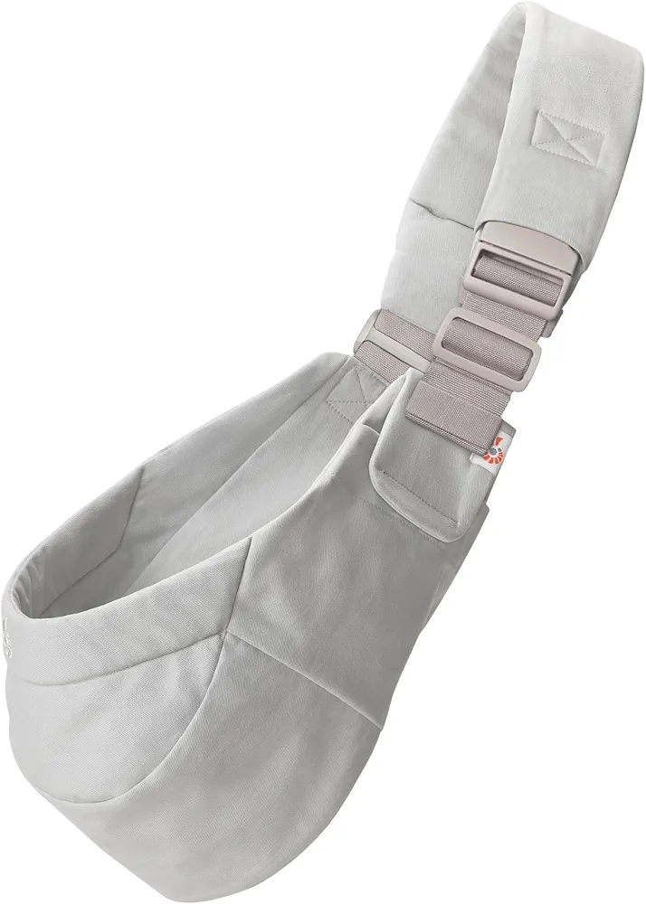 Ergobaby Upsie Sling Porte-hanches ergonomique pour bébés et tout-petits à partir de 6 mois (7,7 à 20,4 kg), commutation spontanée entre la marche et le transport, gris perle