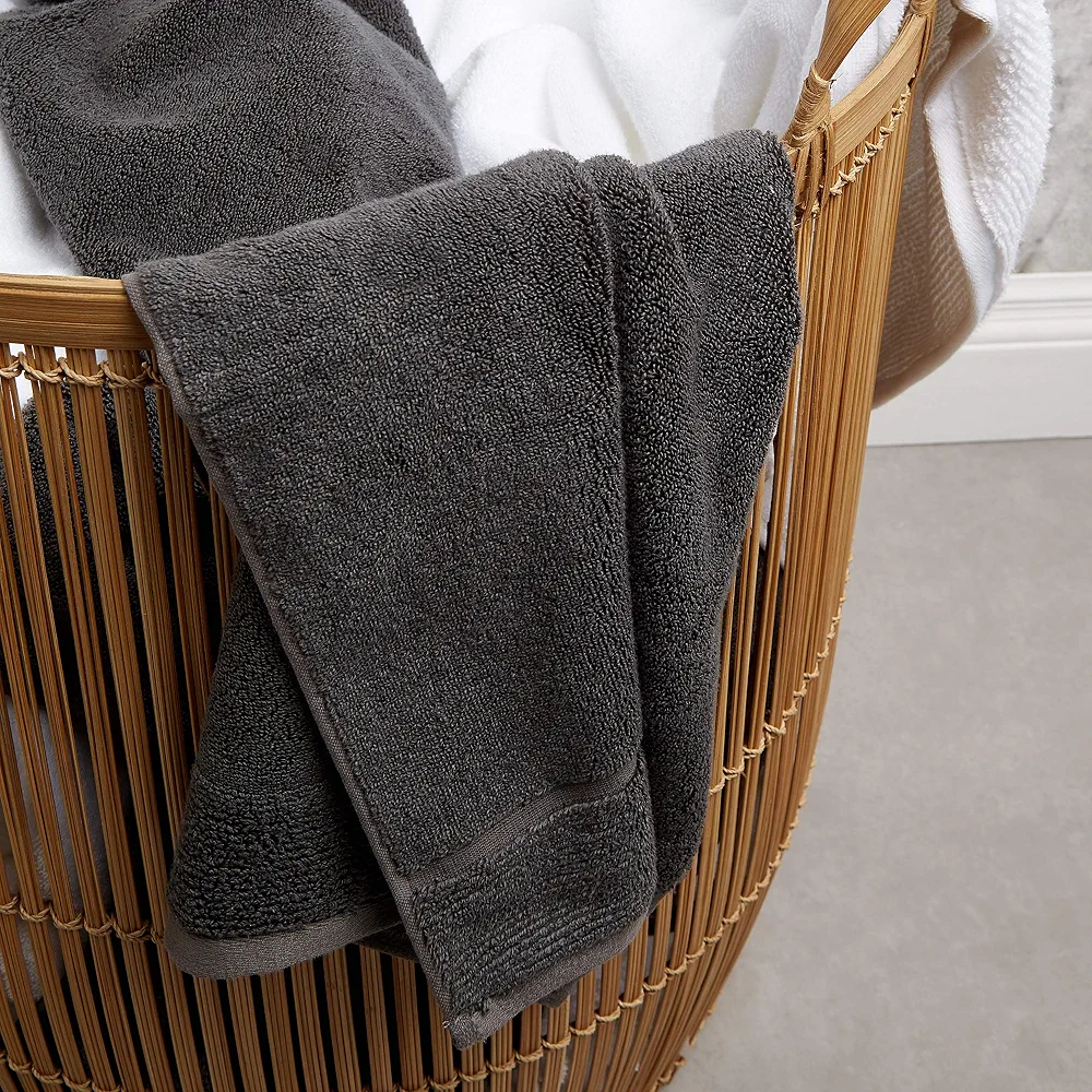 Panda® London Bamboo Serviette de bain – 70 x 135 cm, gris urbain | Bambou bio doux et moelleux | Super absorbante et séchage rapide | Hypoallergénique, antibactérien et sans odeur pour les peaux