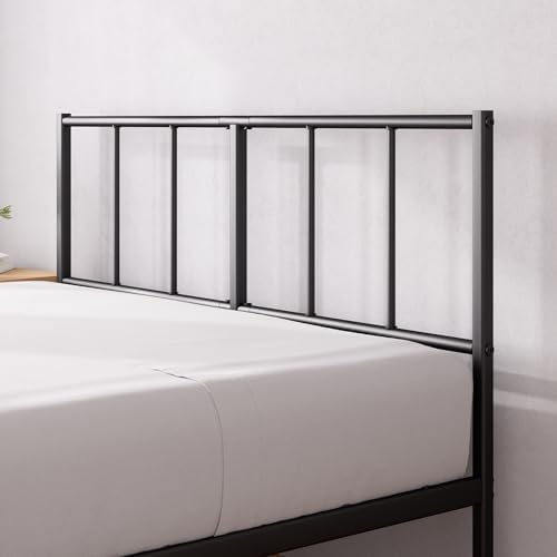 Zinus - Cadre de lit Justin 90x190 cm - Métal - Noir - Tête de lit - Montage Facile - Hauteur 30 cm - Espace de Rangement sous Le lit - Design Moderne - Image 4
