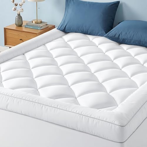 BedStory Surmatelas 90 x 190cm Blanc, 1000gsm surmatelas Ultra-Doux avec Poches Profondes, protège-Matelas Lavable en Machine, adapté aux Matelas jusqu'à 40 cm d'épaisseur
