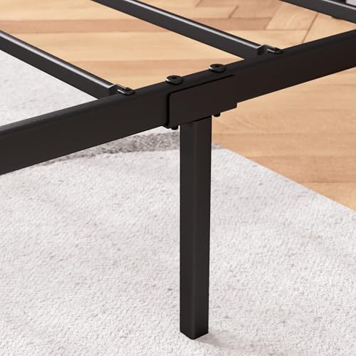 Zinus - Cadre de lit Justin 90x190 cm - Métal - Noir - Tête de lit - Montage Facile - Hauteur 30 cm - Espace de Rangement sous Le lit - Design Moderne - Image 6