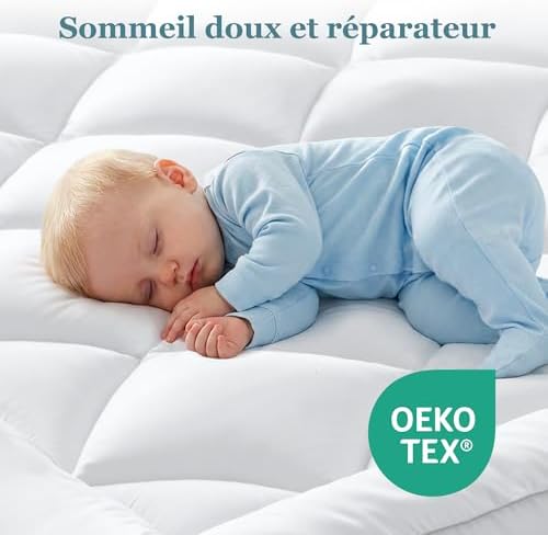BedStory Surmatelas 160 x 200cm Blanc, 1000gsm surmatelas Ultra-Doux avec Poches Profondes, protège-Matelas Lavable en Machine, adapté aux Matelas jusqu'à 40 cm d'épaisseur - Image 6