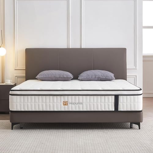 Hiepunos Matelas 140 x 200 cm, Épaisseur 26cm, Hybride Matelas en Mousse à mémoire de Forme à Ressorts ensachés Indépendants, 7 Zones de Confort, H3 H4 Moyenne Ferme, Durable, Soutien Parfait - Image 9