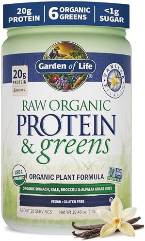 513IO0vh-bL._AC_SL1000_.jpg Garden of Life Raw Protein and Greens, Vanilla, 548 Gram by Garden of Life