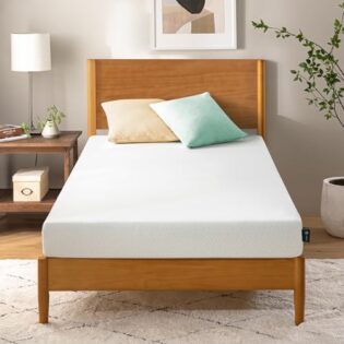 51PpMKo7bYL._AC_SL1000_.jpg Zinus Matelas 140x190 cm Memoire de Forme Infusé au Thé Vert - Épaisseur 20 cm - Soutien Ergonomique 7 Zones - Fermeté Moyenne - Certifié Oeko-TEX - Respirant & Fraîcheur Durable