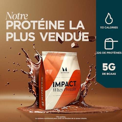 Myprotein Impact Whey Protéine Saveur Chocolat Naturel 1 kg - 23 g de protéines - 5 g de BCAAs - Favorise l'augmentation et le maintien de la masse musculaire, ainsi que la récupération - Image 2
