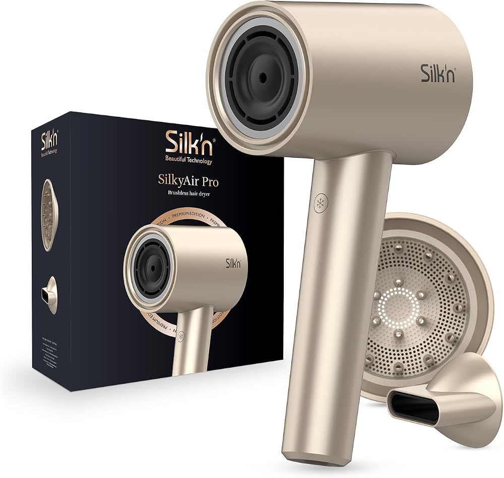 Silk'n Sèche cheveux - SilkyAir Pro - Technologie ionique et flux d'air concentré - Diffuseur , 2 concentrateurs et étui de voyage inclus - Silencieux - Écran LED - 18 modes - 1600 Watt - Or rose - Image 5