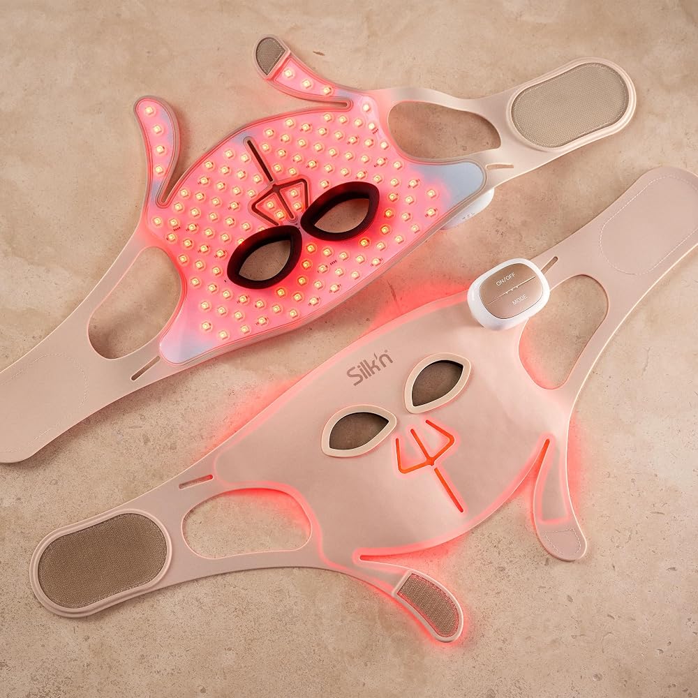 Silk'n masque visage LED - LED Face Mask Pro - Masque lumineux pour le collagène, anti-rides et anti-âge - Sans fil pour 130 minutes - Rose - Image 4