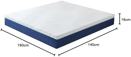 Hiimgo Matelas 140x190x20cm, Matelas en Mousse à Mémoire de Forme