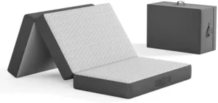 amz-315monegevl-aa985eb0 Vesgantti Matelas Pliable 120x190x15 cm avec Sac de Transport, Matelas d’Appoint Adulte en Mousse à Mémoire de Forme Gel, Lit Pliant pour Camping, Voyage, Voiture et Invités, Gris
