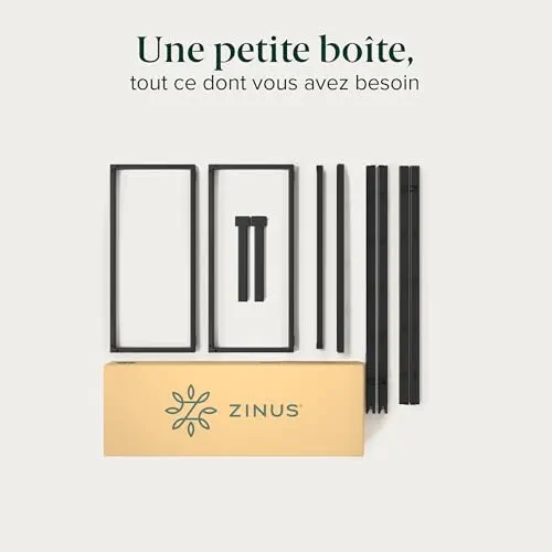 Zinus Lorelai Sommier métallique | 90 x 190 cm | 36 cm de Haut | Support de Lattes en Acier | Espace de Rangement sous Le lit | pour Adultes, Enfants, Adolescents | Assemblage Facile | Noir