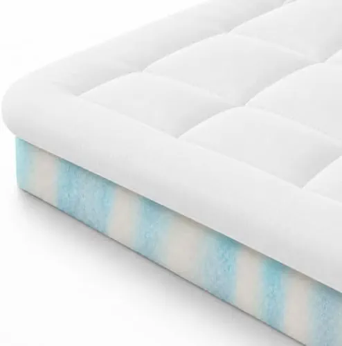 Zinus Surmatelas 140 x 190 cm, 10 cm, Mousse à mémoire de Forme au Gel
