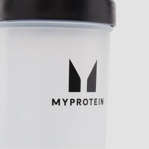 Myprotein Shaker Protéiné 600 ml Transparent/Noir avec bille mélangeuse | Shaker fitness ergonomique | Sans grumeaux | Léger et résistant | Idéal pour protéines en poudre et boissons sportives