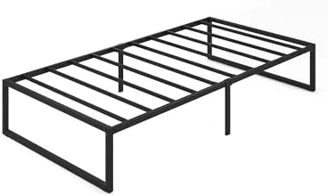 Zinus Lorelai Sommier métallique | 90 x 190 cm | 36 cm de Haut | Support de Lattes en Acier | Espace de Rangement sous Le lit | pour Adultes, Enfants, Adolescents | Assemblage Facile | Noir