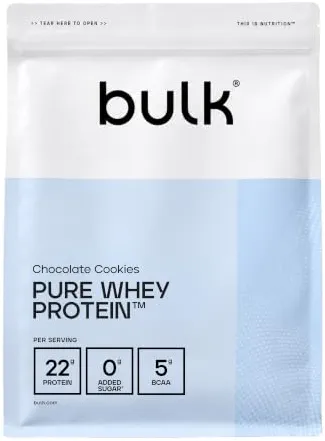 Bulk Pure Whey Protéine en Poudre, Cookies Chocolat, 1kg