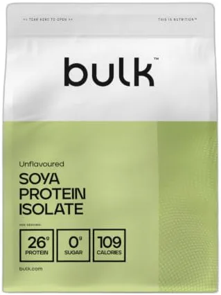 Bulk Isolat De Protéine De Soja, Protéine Vegan en Poudre, Nature, 1 kg
