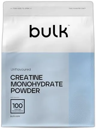 Bulk Créatine Monohydrate Poudre, Non aromatisé, 500 g
