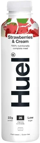 Huel Repas complet prêt à boire saveur fraises et crème 500 ml