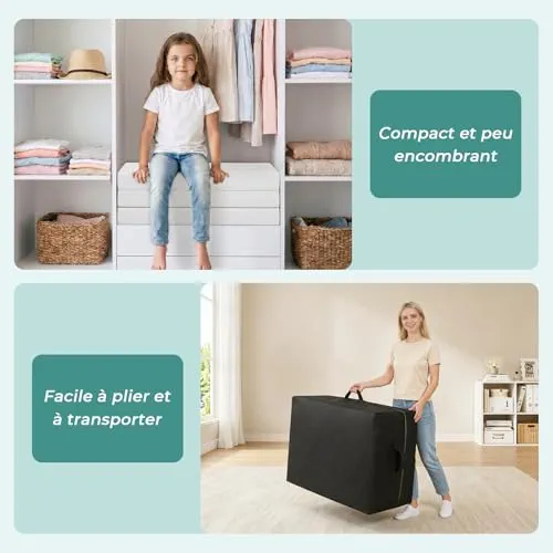 Vesgantti Matelas Pliable 140x190x15cm, Matelas d'Appoint en Mousse à Mémoire de Forme en Gel, Amovible et Lavable avec Sac de Transport, Idéal pour Voyages, Camping, Lit d'appoint, Oeko Tex - Blanc