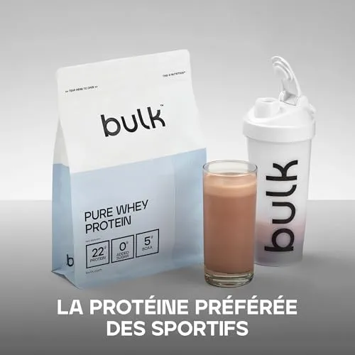 Bulk Pure Whey Protéine en Poudre, Chocolat, 1kg