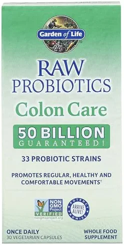 amz-410hk9d0z1l-d8db564c Garden of Life Probiotiques Raw Colon Care 30 Gélules Végétariennes