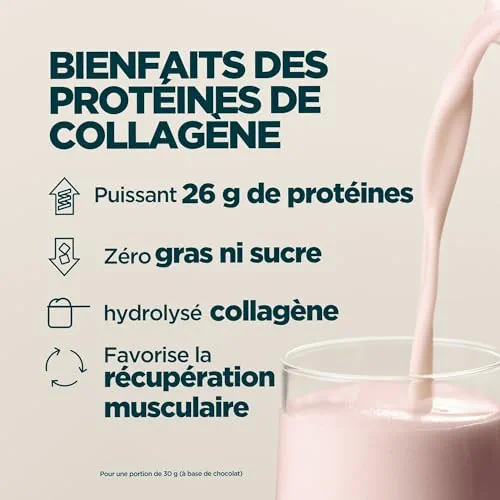 Poudre de protéines de collagène Myprotein | Fraise - 1 kg | Jusqu'à 26 g de protéines par portion | 98% de peptides de collagène bovin hydrolysé | Sans sucre ni matières grasses