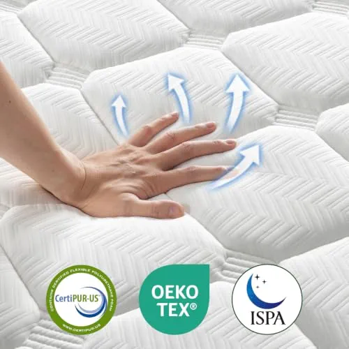 BedStory Matelas 140x190 cm, 20 cm d'épaisseur