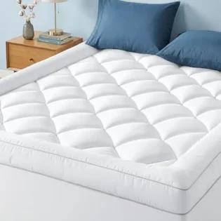 amz-41ah7sxvnhl-929a4d86 BedStory Surmatelas 140 x 190cm Blanc, 1000gsm surmatelas Ultra-Doux avec Poches Profondes, protège-Matelas Lavable en Machine, adapté aux Matelas jusqu'à 40 cm d'épaisseur