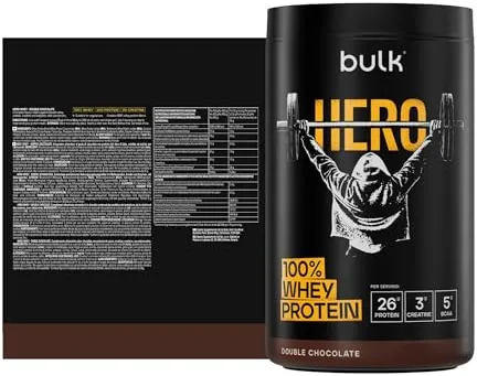 Bulk Hero 100% Whey Protéine en Poudre, Double Chocolat, 910g