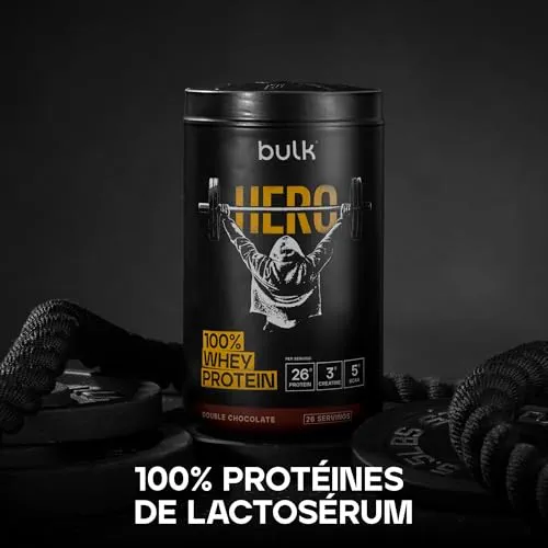 Bulk Hero 100% Whey Protéine en Poudre, Double Chocolat, 910g