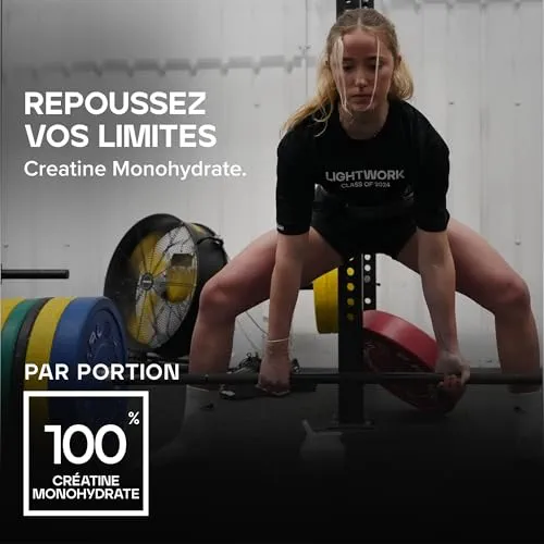 Bulk Créatine Monohydrate Poudre, Non aromatisé, 500 g