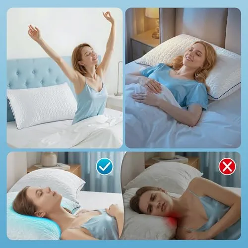 BedStory Oreillers Rafraîchissant - Lot de 2 - Mémoire Forme - 40x60CM