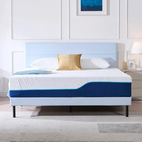 Hiimgo Matelas 140 x 190 x 20 cm, Mousse à Mémoire de Forme, 7 Zones