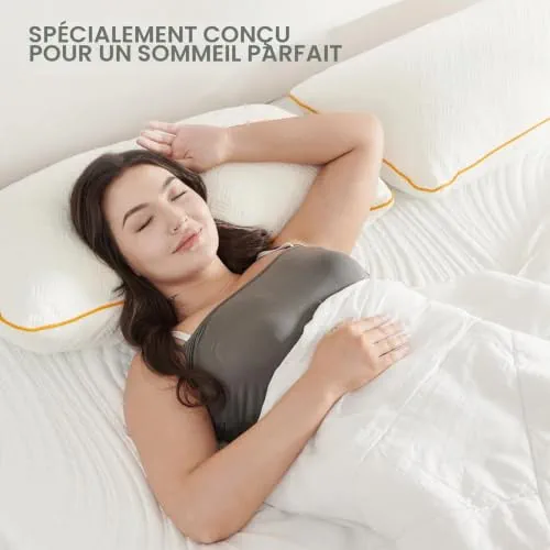 Twirest Oreiller 40x40 cm (1er Set), Oreiller en mousse à mémoire de forme - Oreiller de sommeil garni, Oreiller réglable en hauteur avec fermeture éclair, Housse d'oreiller amovible/lavable