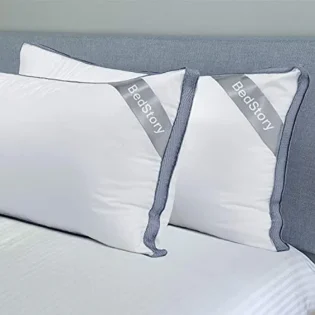 amz-41fxtkolizs-921049e1 BedStory Lot de 2 Oreillers 50 x 70CM, en Microfibre de Haute Qualité, Respirant avec Maille, Doux et Confortable, Anti-Acarien et Hypoallergénique