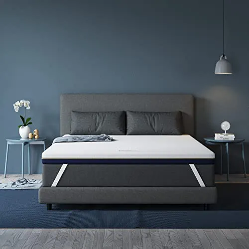BedStory Surmatelas Mémoire de Forme Ventilé 160x200CM x 10CM Gel Infusé, Haute Densité Housse Hypoallergénique Lavable