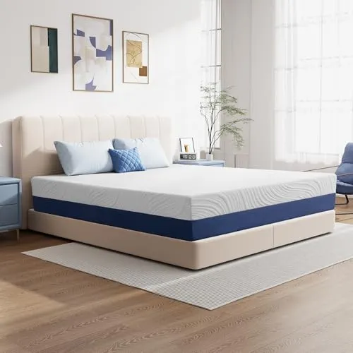 Twirest Matelas en mousse 160 x 200 cm - Fermeté moyenne H3 - Hauteur 20 cm - Matelas en mousse froide - Mousse de qualité supérieure - Housse amovible et lavable - 7 zones ergonomiques et respirantes