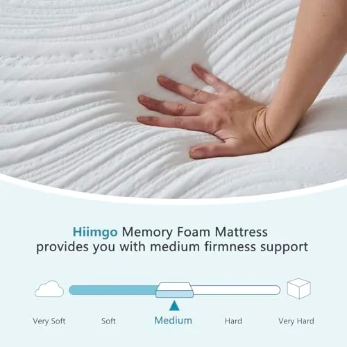 Hiimgo Matelas double en mousse à mémoire de forme 190 x 120 x 25 cm