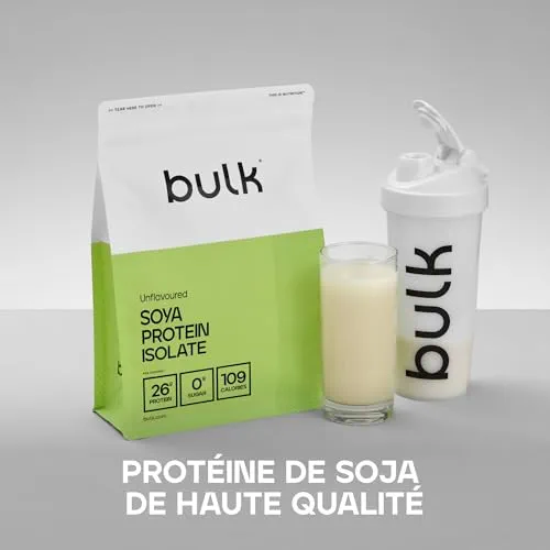Bulk Isolat De Protéine De Soja, Protéine Vegan en Poudre, Nature, 1 kg