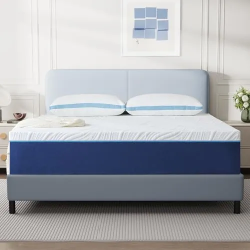 Hiimgo Matelas 140x190x20cm, Matelas en Mousse à Mémoire de Forme