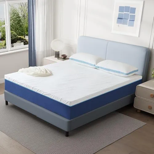 Hiimgo Matelas 140x190x20cm, Matelas en Mousse à Mémoire de Forme