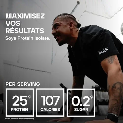 Bulk Isolat De Protéine De Soja, Protéine Vegan en Poudre, Nature, 1 kg