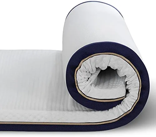BedStory Surmatelas Mémoire de Forme Ventilé 160x200CM x 10CM Gel Infusé, Haute Densité Housse Hypoallergénique Lavable