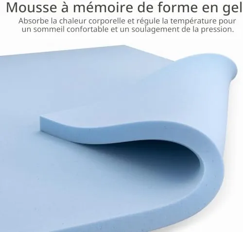 Twirest Matelas de 140 x 200 cm, hauteur 16 cm, orthopédique, en mousse à froid, dureté H3, housse amovible et respirante, matelas en mousse confort, 140 x 200 cm