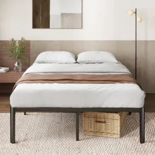 amz-5118mijvnpl-c1fb126c Zinus Van Sommier 140x190 cm avec Lattes en Métal - Cadre de Lit 2 Personnes en Acier Robuste - Hauteur 41 cm pour Rangement - Montage Facile - Noir